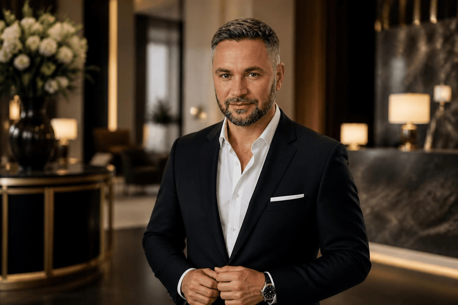 Portrait of Marko Aleksic, hospitality executive and author
